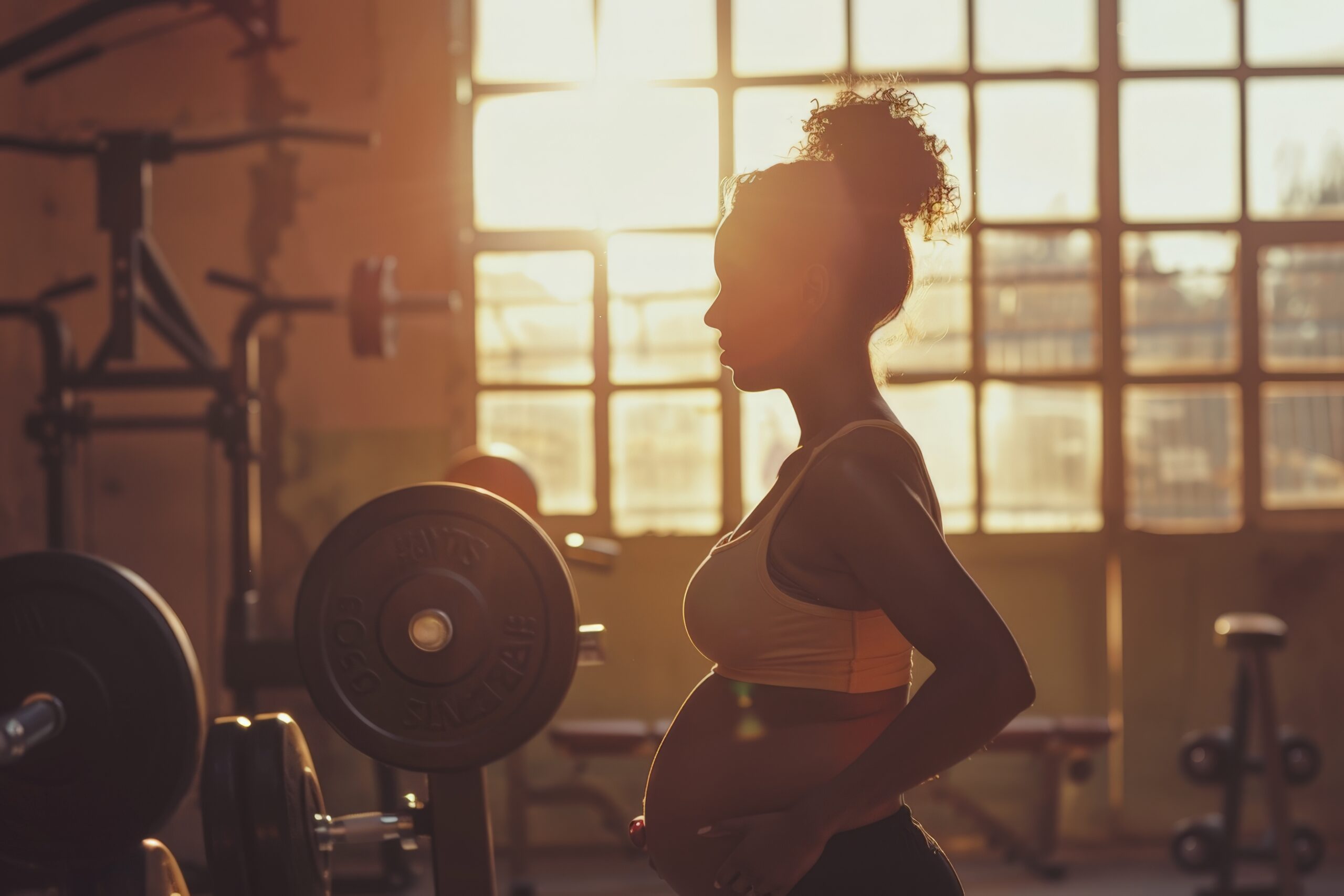 Woman training at the gym